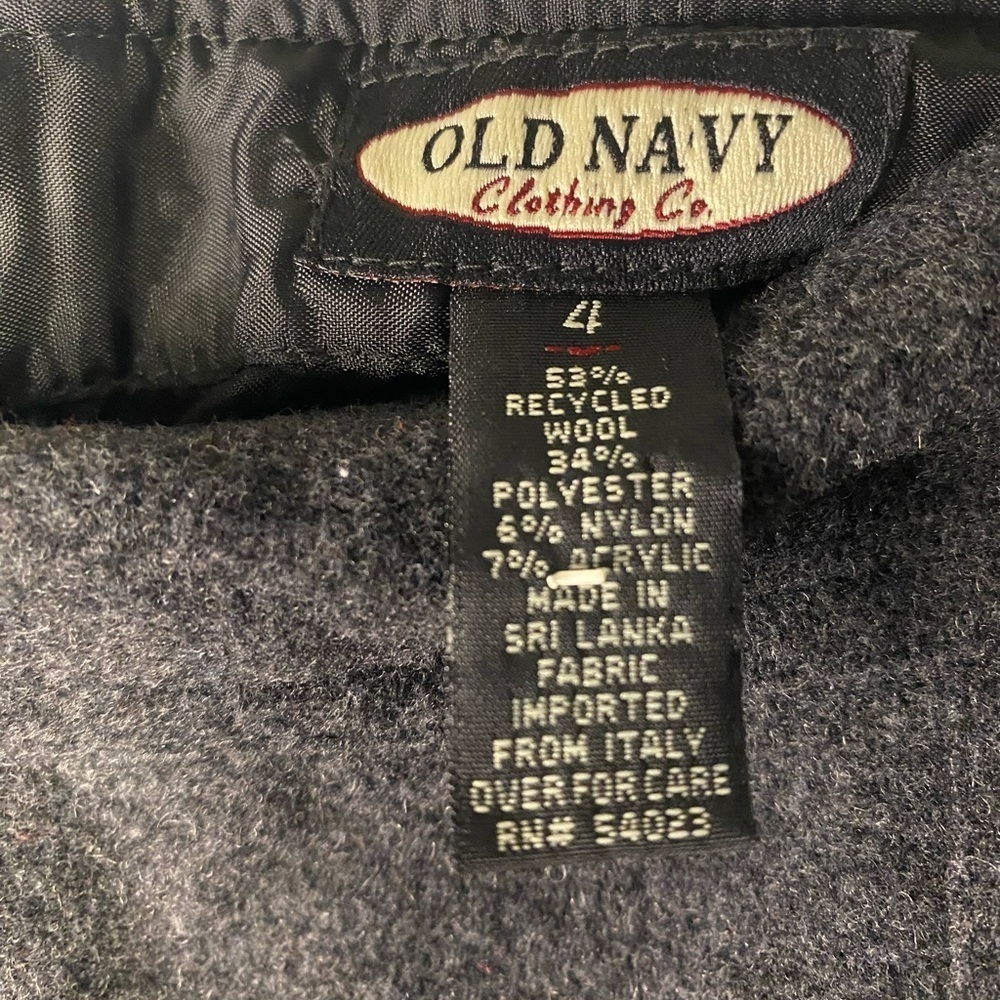 Old Navy Clothing Co Vintage Wool Blend Gray Mini Skirt Size 4 Academia Preppy - Picture 4 of 11